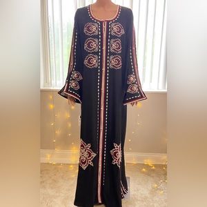 black kaftan dress